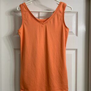 George Brand Women's Orange Sleeveless Blouse, Size L